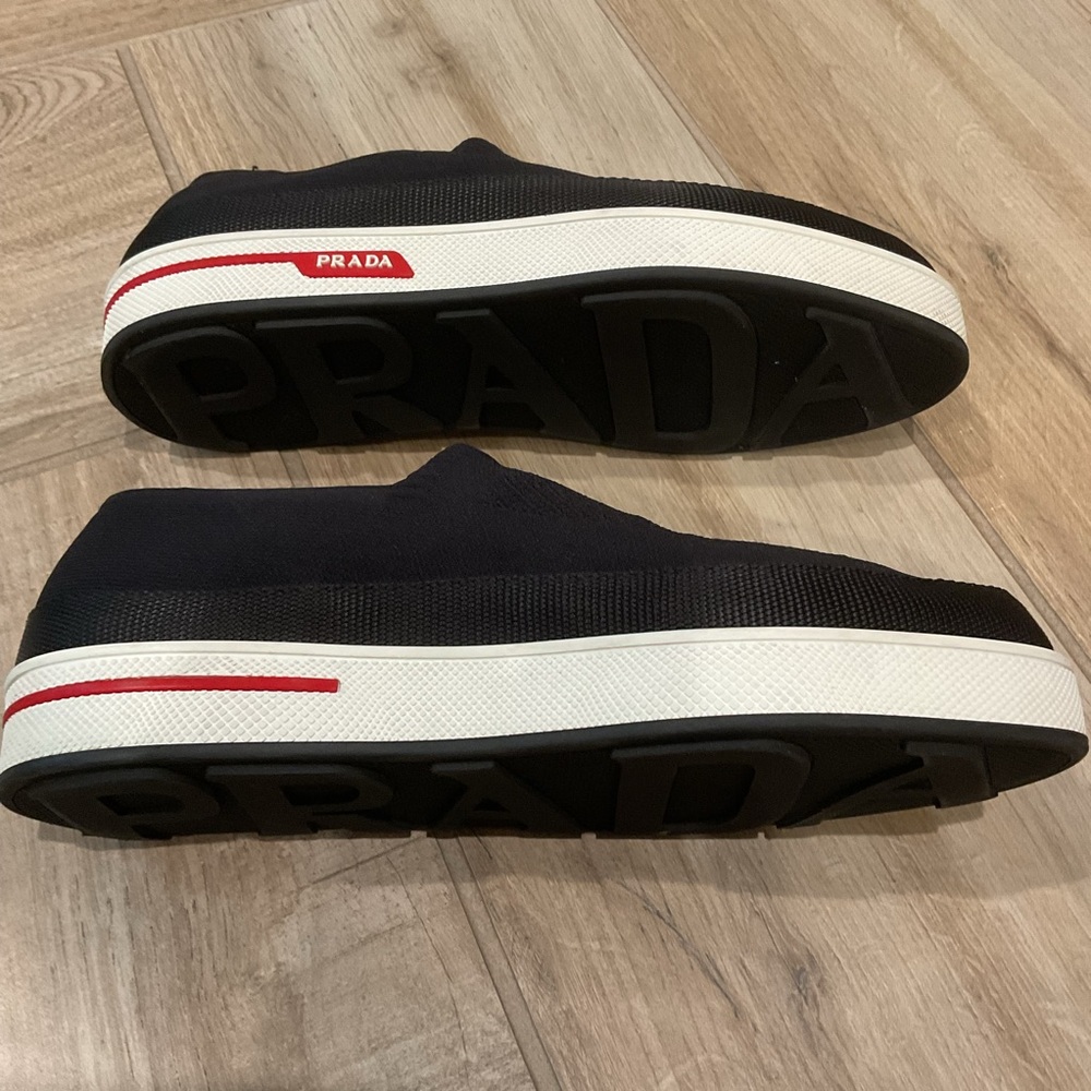 Prada AUTHENTIC Women’s size 38 Italy 8 US Black Slip-On Sneaker loafer slipper